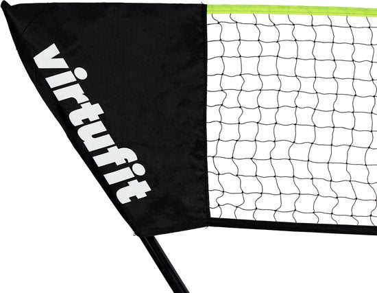 VirtuFit 2-in-1 tragbares Badminton- und Tennis-Set – Gelb - Inklusive Koffer und Schläger - Verstellbares Netz - Auch für Volleyball und Fußball geeignet - Komplettset - Badmintonschläger - Badminton-Set - Badminton-Federbälle