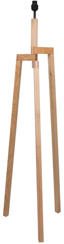 Stehlampe Sabi 3408BE – Holzlampe ohne Lampenschirm mit E27-Fassung, 144 cm hoch, höhenverstellbar – Mexlite