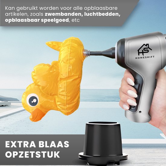 HomeShift® Autostaubsauger Cordless V2 PRO - Handstaubsauger - Kleiner Staubsauger - Kabelloser Staubsauger - Air Duster - Nass & Trocken - Metallisch
