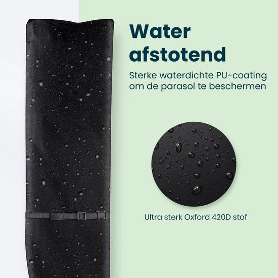 Sonnenschirmhülle für schwimmenden Sonnenschirm & Stehschirm - Bis zu 400cm - Wasserdichte Schutzhülle - Oxford 420D - Inklusive Montagehilfe