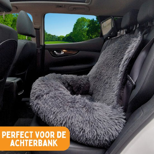By Cee Cee Car Hundekorb für Auto - Mit Sicherheitsgurt - Für große Hunde - Dunkelgrau - Größe M