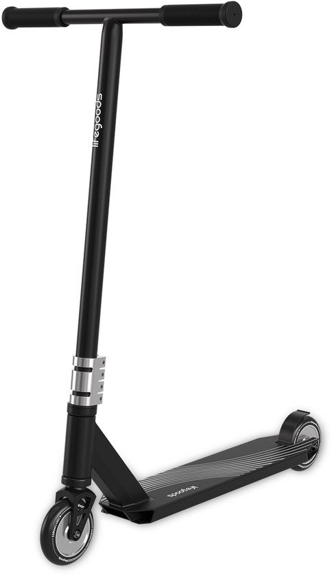 LifeGoods Stuntstep Pro X - T-Bar - HIC - Jungen/Mädchen - 110mm - 100KG - Schwarz