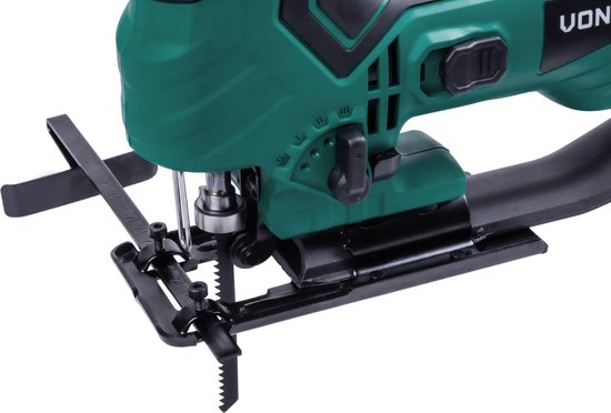 VONROC Stichsäge - 550W - Ergonomischer T-Griff - Staubabsaugung - 4 Pendelpositionen