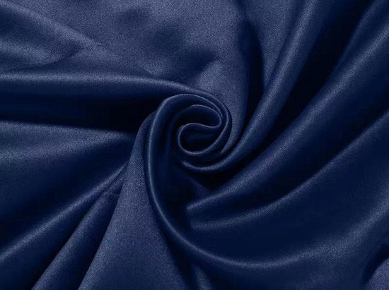 Larson – Luxuriöser, einfarbiger Verdunkelungsvorhang – mit Ringen – 1,5 m x 2,5 m – Dunkelblau