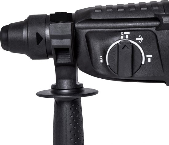 VONROC Bohrhammer 800W - 3 Joule - SDS plus - 4 Funktionen - inkl. Getriebekopf und Zubehör
