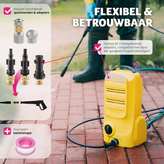 tectake Kanalisationsschlauch - Rohrreinigungsschlauch 2x Rohrreinigungsdüse - Abflussreiniger für Hochdruckreiniger - Rohrreinigung - Abflussleitung - Kanalreiniger - Toilettenreiniger - 30 Meter