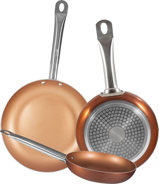 Bergner Bratpfannenset Copper Plus 20, 24 und 28 cm
