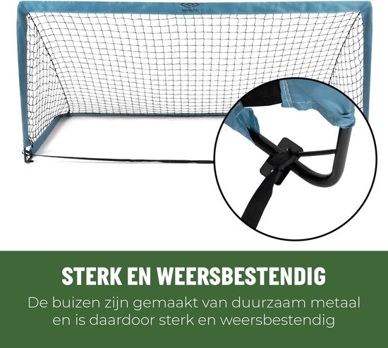Umbro Fußballtor - Fußballtor 200 x 100 x 100 cm - Fußballtor groß 1,5KG - leicht zu bewegen - Outdoor-Spielzeug für Kinder und Erwachsene - Fußballtrainingstor - Metall - Blau