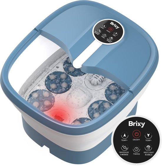 Brixy Foot Bath Automatic Massage - Fußmassagegerät - Elektrisches Fußbad - klappbar - heizt bis zu 48°C - 14L