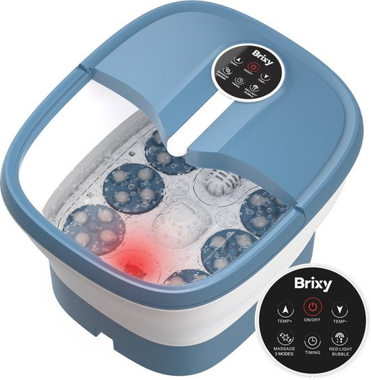 Brixy Foot Bath Automatic Massage - Fußmassagegerät - Elektrisches Fußbad - klappbar - heizt bis zu 48°C - 14L