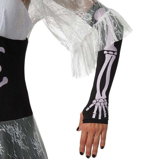 Dressforfun Faschingskostüm Gruselige Skelettbraut – Damen – Größe XXL
