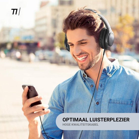 TIKKENS® Audiokabel - 2,5 mm Klinke auf 3,5 mm Klinke - Schwarz - 1,35 m - Aux - Mikrofon - Geeignet für Bose Quietcomfort 25/35, Apple - On-Ear Kopfhörer - Verlängerungskabel