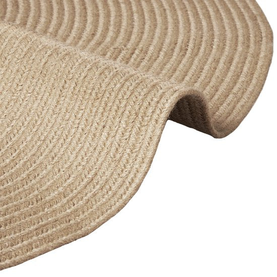 tectake® Flechtteppich - Boho-Stil - Juteteppich für drinnen und draußen - Langlebig und pflegeleicht - Formbeständig und allergikerfreundlich - Runder Teppich - Ø160 cm