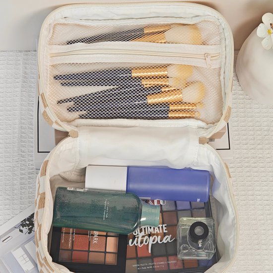 Skycases Travel Essentials - 3-teiliges Make-up-Taschenset - umweltfreundliche Baumwolle - gesteppte florale Organizer - geräumig, strapazierfähig und ideal für Reisen