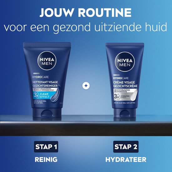 NIVEA MEN HYDROCARE Gesichtsreiniger – Reinigungsgel für das Gesicht – Face Wash – Gesichtsreiniger – Cleanser – 100 ml