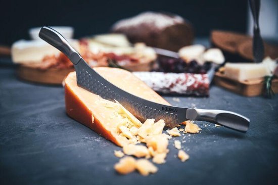 Boska Käsemesser Comté Monaco+ No.7 - Gereifter Käse - Käsemesser - Wiegemesser - Antihaftbeschichtet - 29 cm