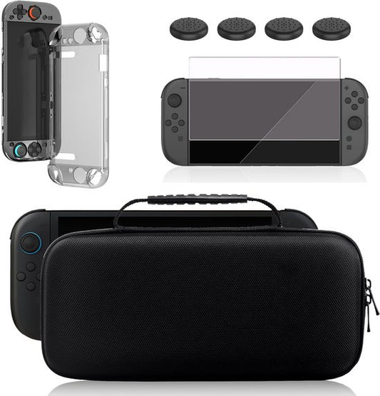 Controlla - Case geeignet für Nintendo Switch 2 - Case geeignet für Nintendo Switch 2 - Inklusive Bildschirmschutz - Schutzhülle - Daumengriffe