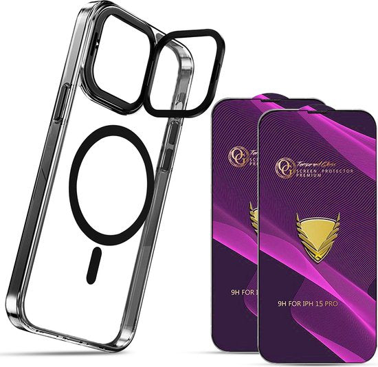 Tasche passend für iPhone 14 Plus Case - Mit 2 Displayschutzfolien - MagSafe Case - Mit Ständer