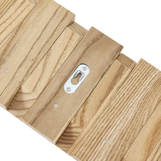 Urban State Wandgarderobe - Garderobenständer hängend - Eschenholz - 4 Haken - Piano Garderobe - Garderobenständer - handgefertigt