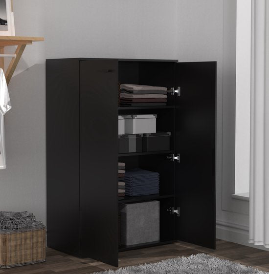 Kleiderschrank Kinderzimmer - praktischer Aufbewahrungsschrank 120 cm hoch 4 Ablagefächer