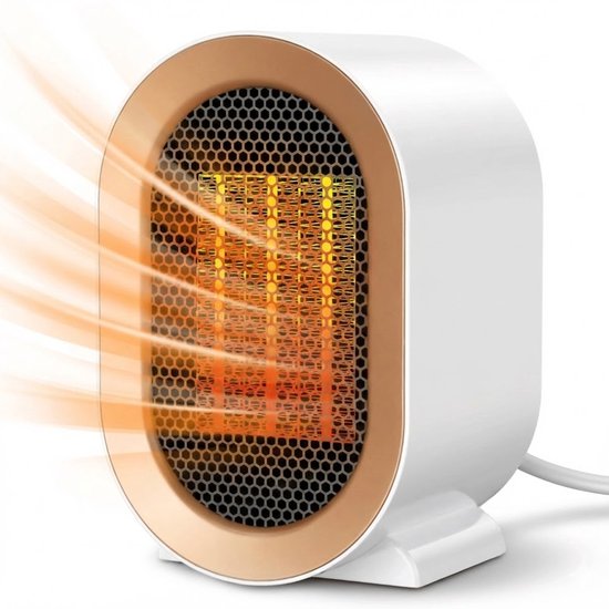 Travelhawk Electric Heater - Keramik-Heizung - 3 Stufen - 1200W Heizung - Elektrische Heizung mit LED-Anzeige - Rotierend - Schwarz