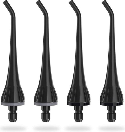 Bintoi® iSonic F500 - Aufsätze für Wasserflosser - Jet Tips - Ersatzset für Flosser - 4 Stück - Schwarz