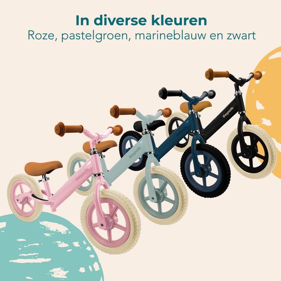 LifeGoods Balance Fahrrad - 2-5 Jahre - Jungen und Mädchen - Balance Bike - Pink