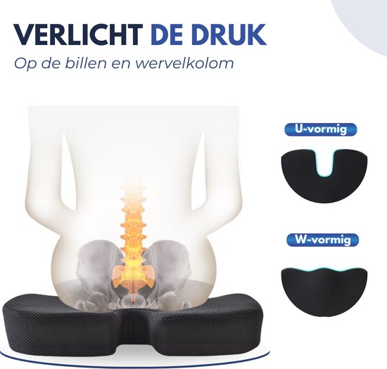 Softsie Sitzkissen Orthopädische und ergonomische - Bounce Kissen - Sitzkissen - Keilkissen - Auto - Sitzkissen