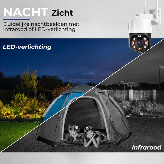 Camux Cam-VisionX Sicherheitskamera Outdoor IP66 - 3MP 2K Kamera - Outdoor Kamera mit Nachtsicht - Wifi mit App - Sicherheitskamera