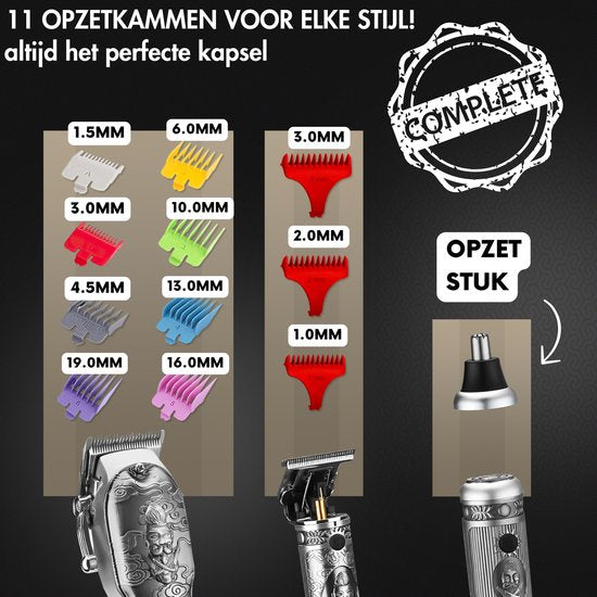 Professionelle kabellose 4-in-1 Haarschneidemaschine - Haarschneider Herrenkopfhaar - Cheveux Haar - Haartrimmer - Friseur Haar Maschine - Haarschneider - Trimmer Bart - Friseur Haarschneider - Friseur Buddha Trimmer - Barbier Set