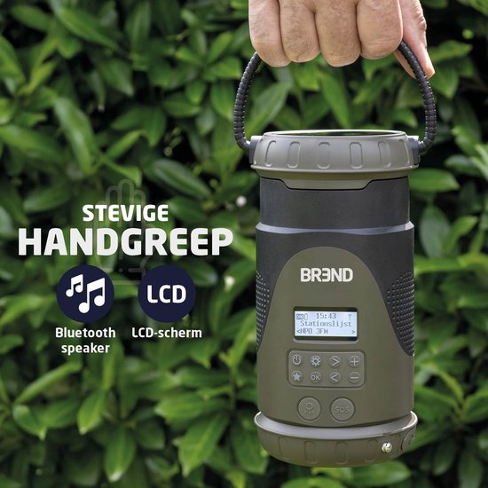 BREND BR-2245 Notfallradio mit Laterne und abnehmbarer Taschenlampe - FM/ DAB+ Radio - Bluetooth - USB-C - Powerbank - Wasserdicht - SOS-Funktion