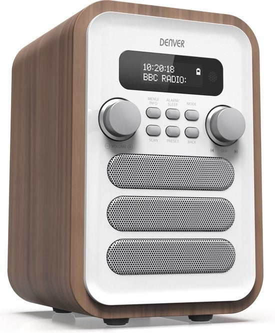 Denver DAB-Radio - Retro-Radio - Bluetooth - DAB+/ FM-Radio - DAB48W