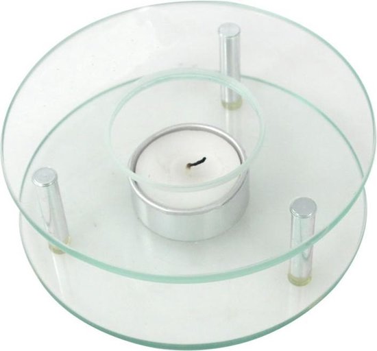 Teekanne Rechaud/Warmhalteplatte - Glas - Teelicht - D12 x H4 cm