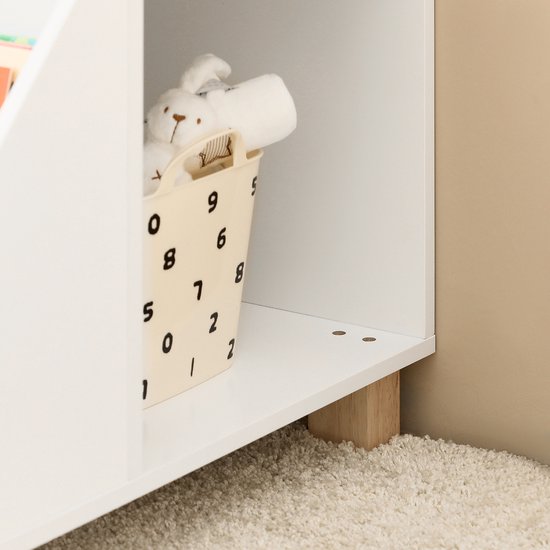 SoBuy KMB54-W Kinderbuchregal - Weißes Regal für Spielzeug und Bücher