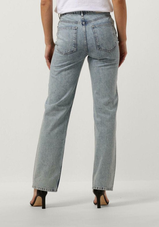 Bunte Rebel Jones Strass Mid Rise Straight Leg Denim Hosen - S