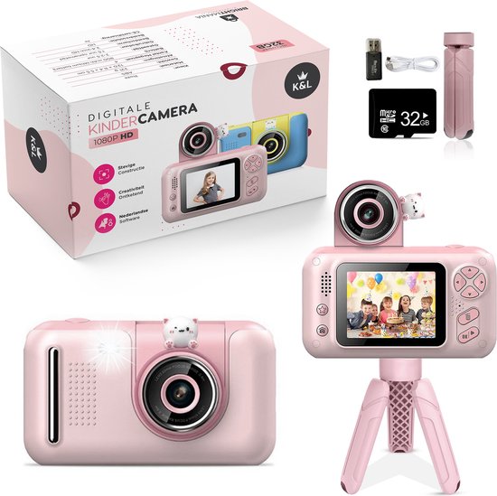 K&L Digitale Kinderkamera Kinder - Kinder Vlog Kamera - Kinderkameras Digital - Kameras Kinder - Kinderkamera