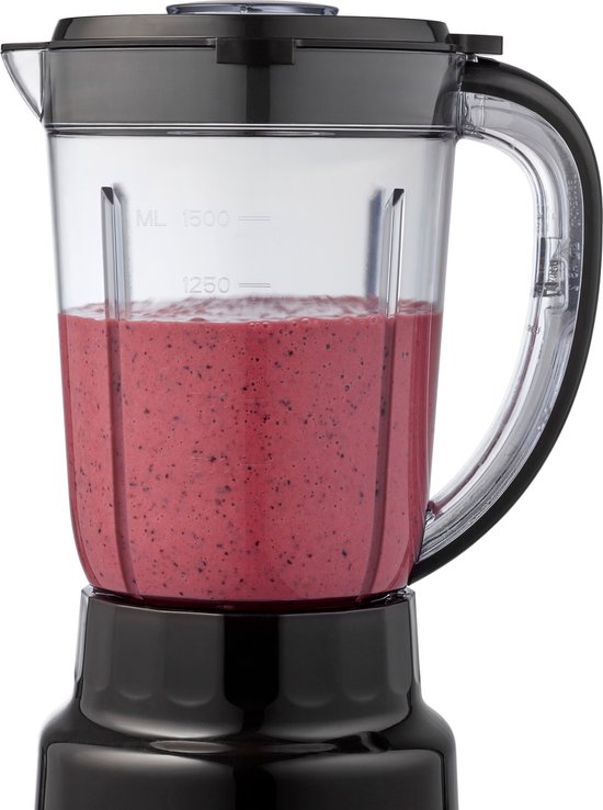 Tomado TTB1501B - Mixer - 1,5 Liter - 2 Geschwindigkeiten - 500W - Pulsmodus - Deckelschutz - Schwarz
