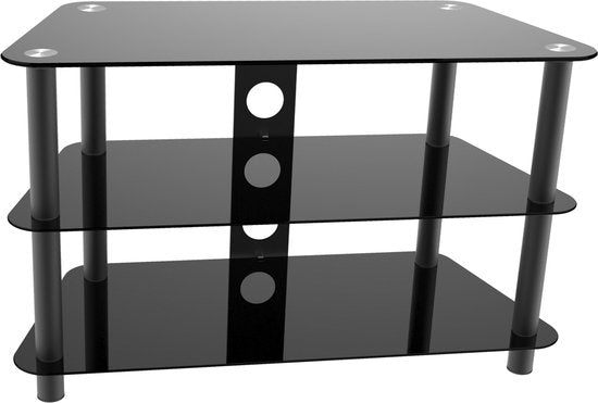 TV-Schrankmöbel - Audio-Hifi-Möbel - 80 cm breit - schwarz