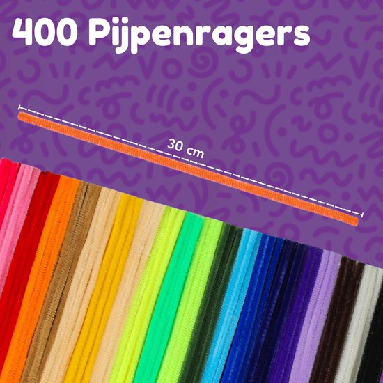 Vaive Pfeifenreiniger & Wackelaugen 450-teilig - Bastelpackung - Basteln Mädchen & Jungen - Bastelpackung - Bastelmaterial Kinder - Bastelpackungen
