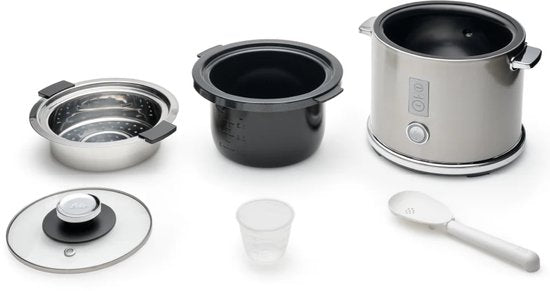 Solis Reiskocher Multi 8162 - Reiskocher und Dampfgarer - für alle Reissorten - Dampfgarer für Reis, Gemüse, Fisch und mehr - 650 W - 1.2L