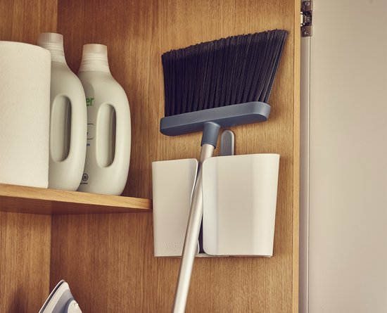 Joseph Joseph - CleanStore Kehrmaschine Teleskop mit Wandhalterung - Kunststoff - Blau