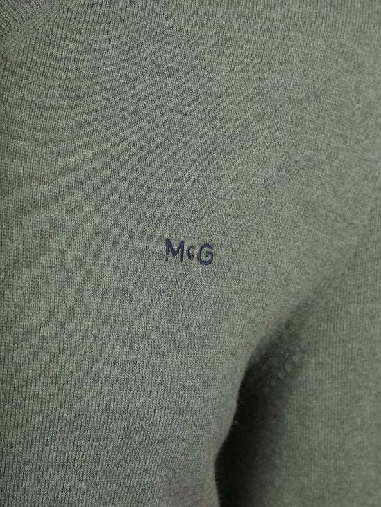 McGregor Pullover aus Merinowolle mit V-Ausschnitt, salbeigrün – Größe S – Herren – Pullover