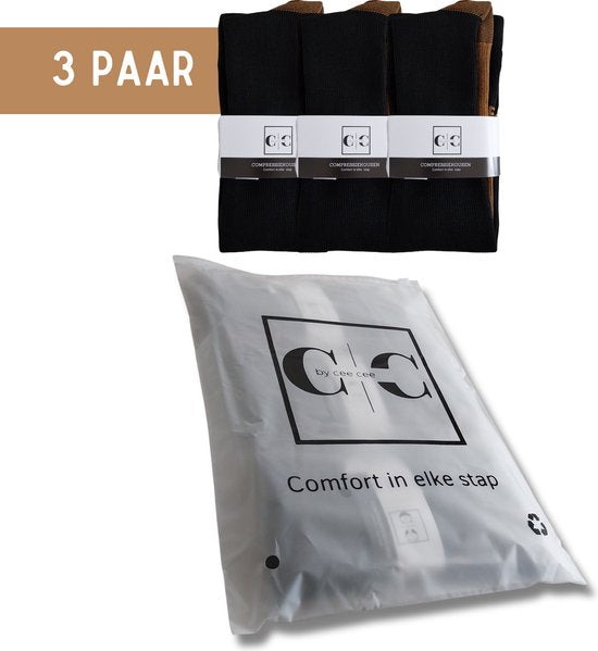 Kompressionssocken 3 Paar - Stützsocken Damen und Herren - Kompressionssocken - Laufsocken - Sportsocken - Größe 36-40 S/M