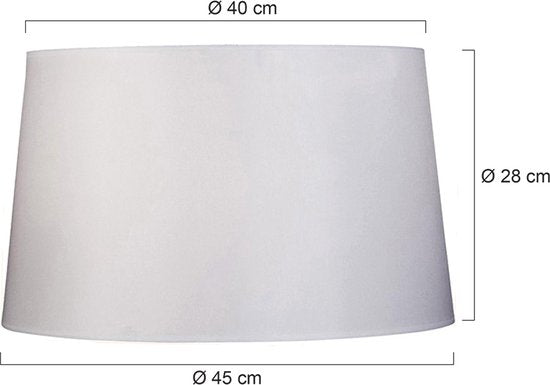 Steinhauer - Lampenschirm - Rund 45 cm - Chintz - Weiß - Für Hängeleuchte