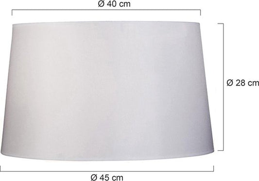 Steinhauer - Lampenschirm - Rund 45 cm - Chintz - Weiß - Für Hängeleuchte