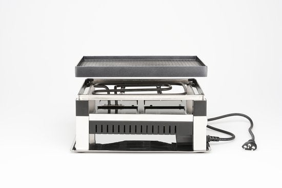 Solis Raclette & Pizza Grill - Gourmet Set 4 Personen - Raclette Gourmet Set - Tischgrill mit 4 verschiedenen Funktionen
