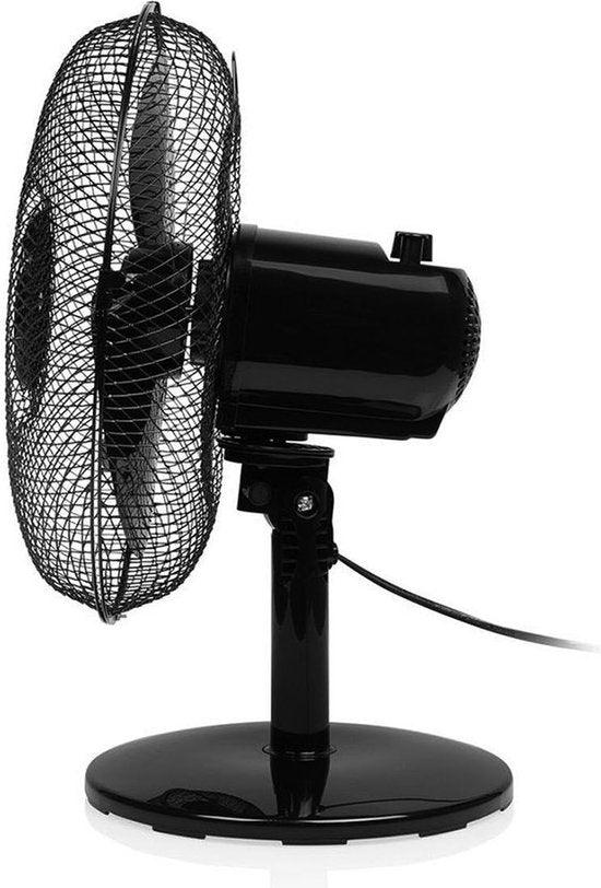 Tischventilator 30 cm - 3 Geschwindigkeiten - 85° Oszillation - Einstellbarer Luftstrom - Tristar VE-5725 - Schwarz