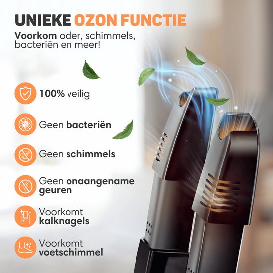 Vulpes Goods® Tech - Schuhtrockner und -erfrischer mit Ozon - Ozon & Trockenfunktion - Inkl. 10 Schuh-Erfrischer - PRO Version
