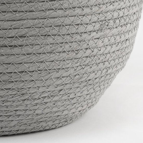 Mica Decorations Jorck Korb für Pflanzen - H24 x Ø26 cm - Papier - Grau