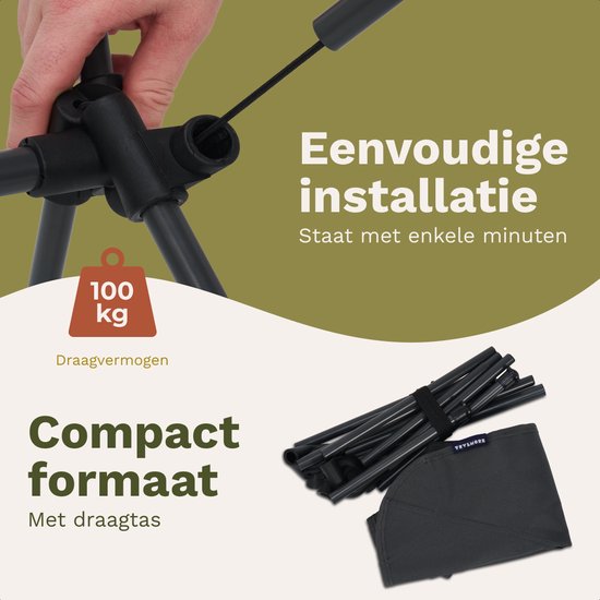 TRVLMORE Campingstuhl - faltbar - 100KG Tragkraft - Inkl. Tragetasche - Klappstuhl - Angelstuhl - Campingstuhl - Klappstuhl - Grau